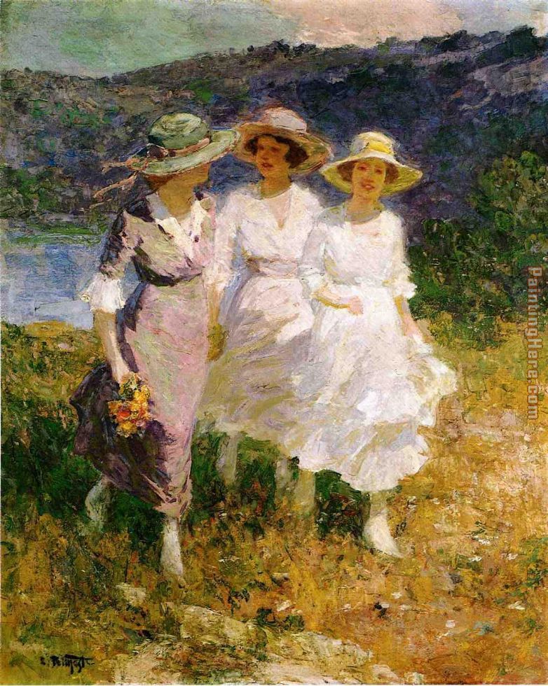 Walking in the Hills painting - Edward Henry Potthast Walking in the Hills art painting